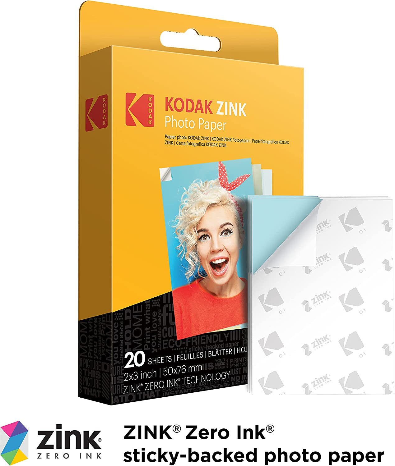 KODAK Step Instant Photo Printer - Wireless Mobile Printing with Zero Ink Technology for iOS & Android (Black) - Perfect Starter Bundle for Instant Memories